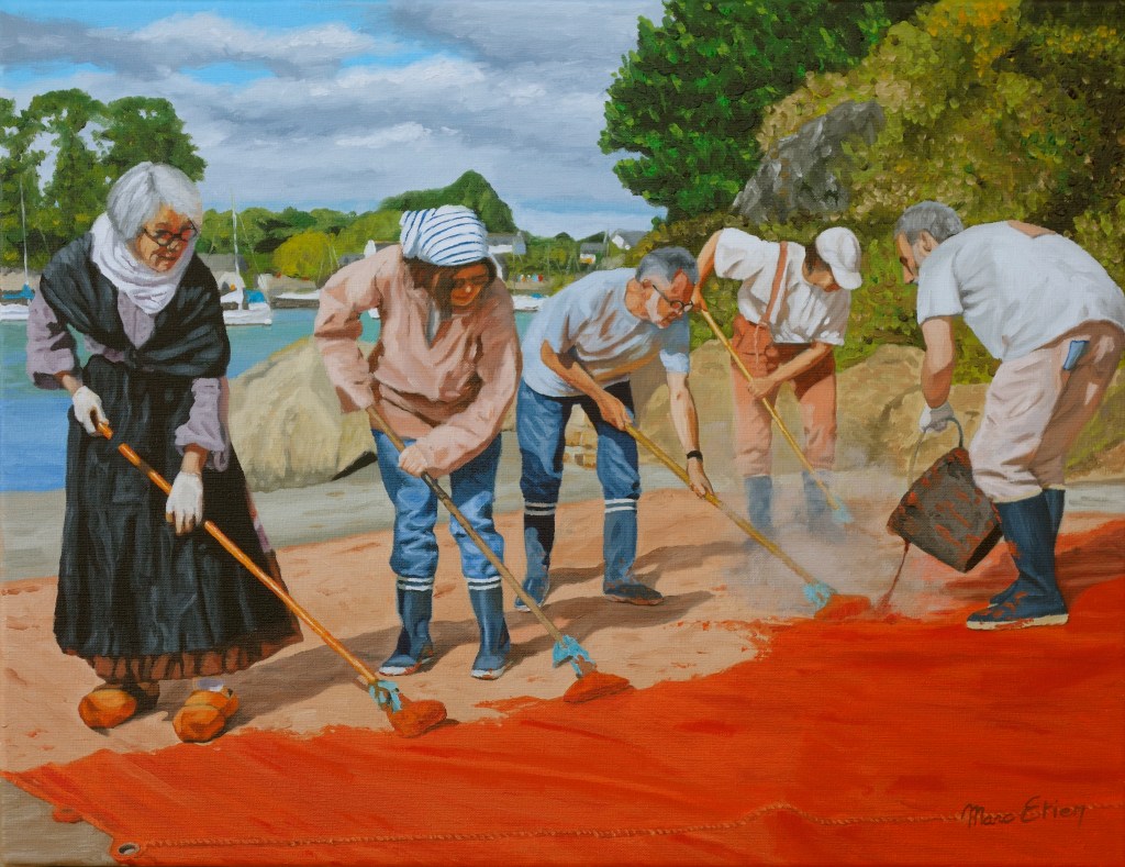 Peinture voiles rouges